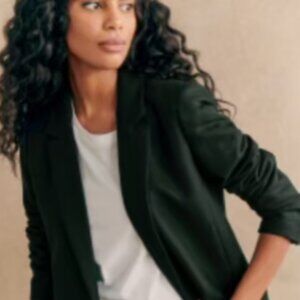 Sezane Romane Jacket Bottle Green NWOT (RARE) 36